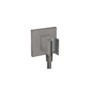 Axor Wall Outlet with Handshower Holder, Square Brushed Black Chrome