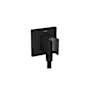 Axor Wall Outlet with Handshower Holder, Square Matte Black