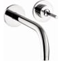 Axor Uno 1.2 GPM Wall Mounted Bathroom Faucet Less Valve and Drain Assembly - Engineered in Germany, Limited Lifetime Warranty Chrome