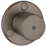 Axor Uno Diverter Valve Trim Trio / Quattro with Metal Knob Handle Less Valve - Engineered in Germany, Limited Lifetime Warranty Brushed Black Chrome