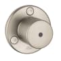 Axor Uno Diverter Valve Trim Trio / Quattro with Metal Knob Handle Less Valve - Engineered in Germany, Limited Lifetime Warranty Brushed Nickel