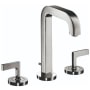 Axor Citterio 1.2 GPM Widespread Bathroom Faucet with Lever Handles and Drain Assembly - Engineered in Germany, Limited Lifetime Warranty Chrome