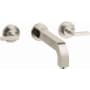 Axor Citterio 1.2 GPM Wall Mount Widespread Bathroom Faucet with Lever Handles Less Valve and Drain Assembly - Engineered in Germany, Limited Lifetime Warranty Brushed Nickel