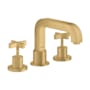 Axor Citterio Deck Mounted Roman Tub Filler with Cross Handles - Less Rough In Brushed Gold Optic