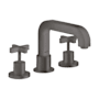 Axor Citterio Deck Mounted Roman Tub Filler with Cross Handles - Less Rough In Brushed Black Chrome