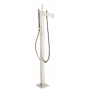 Axor Citterio Floor Mounted Tub Filler with Built-In Diverter and Joystick Handle wity Hand Shower - Engineered in Germany, Limited Lifetime Warranty Brushed Nickel