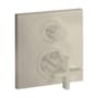Axor Citterio Thermostatic Valve Trim Only with Cross Handle and Integrated Volume Control - Less Rough In Brushed Nickel