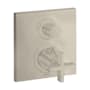 Axor Citterio Thermostatic Valve Trim Only with Cross Handle, Integrated Diverter and Volume Control for 2 Applications - Less Rough In Brushed Nickel