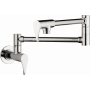 Axor Citterio Wall Mounted Double-Jointed Pot Filler with 25" Spout Reach - Engineered in Germany, Lifetime Warranty Chrome