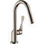 Axor Citterio Prep Pull-Down Kitchen Faucet with Magnetic Docking Metal Spray Head and Forward Rotating Handle - Engineered in Germany, Limited Lifetime Warranty Polished Nickel