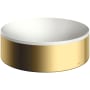 Axor Suite Sinks 11-3/4" Circular Solid Surface Vessel Bathroom Sink Polished Gold Optic