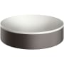 Axor Suite Sinks 15-3/4" Circular Solid Surface Vessel Bathroom Sink Brushed Black Chrome