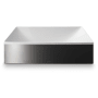 Axor Suite Sinks 15-3/4" Rectangular Solid Surface Vessel Bathroom Sink Polished Black Chrome