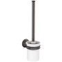 Axor Montreux Wall Mounted Toilet Brush - Engineered in Germany, Limited Lifetime Warranty Brushed Black Chrome