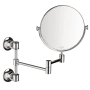 Axor Montreux 8-3/8" W x 12-3/8" H Circular Framed Bathroom Wall Mirror Chrome