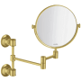 Axor Montreux 8-3/8" W x 12-3/8" H Circular Framed Bathroom Wall Mirror Brushed Gold Optic