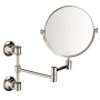 Axor Montreux 8-3/8" W x 12-3/8" H Circular Framed Bathroom Wall Mirror Polished Nickel