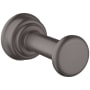 Axor Montreux Single Robe Hook - Engineered in Germany, Limited Lifetime Warranty Brushed Black Chrome