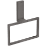 Axor Universal Rectangular 7-7/8" Wall Mounted Towel Ring Brushed Black Chrome