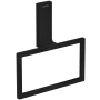 Axor Universal Rectangular 7-7/8" Wall Mounted Towel Ring Matte Black