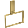 Axor Universal Rectangular 7-7/8" Wall Mounted Towel Ring Polished Gold Optic