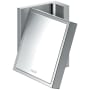 Axor Universal Rectangular 4-3/8" W x 4-3/8" H Modern Metal Framed Bathroom Wall Mirror Chrome