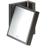 Axor Universal Rectangular 4-3/8" W x 4-3/8" H Modern Metal Framed Bathroom Wall Mirror Polished Black Chrome