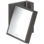 Axor Universal Rectangular 4-3/8" W x 4-3/8" H Modern Metal Framed Bathroom Wall Mirror Brushed Black Chrome