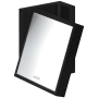Axor Universal Rectangular 4-3/8" W x 4-3/8" H Modern Metal Framed Bathroom Wall Mirror Matte Black