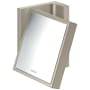 Axor Universal Rectangular 4-3/8" W x 4-3/8" H Modern Metal Framed Bathroom Wall Mirror Brushed Nickel