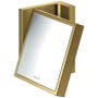 Axor Universal Rectangular 4-3/8" W x 4-3/8" H Modern Metal Framed Bathroom Wall Mirror Polished Gold Optic