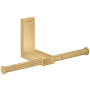 Axor Universal Rectangular Wall Mounted Euro Toilet Paper Holder Brushed Gold Optic