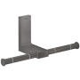 Axor Universal Rectangular Wall Mounted Euro Toilet Paper Holder Brushed Black Chrome