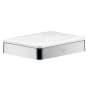 Axor Universal SoftSquare Soap Dish for Wall/Rail Installation - Engineered in Germany, Limited Lifetime Warranty Chrome