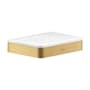Axor Universal SoftSquare Soap Dish for Wall/Rail Installation - Engineered in Germany, Limited Lifetime Warranty Brushed Gold Optic