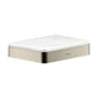 Axor Universal SoftSquare Soap Dish for Wall/Rail Installation - Engineered in Germany, Limited Lifetime Warranty Polished Nickel
