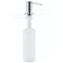 Axor Uno Deck Mounted Soap Dispenser with 16 oz Capacity - Engineered in Germany, Limited Lifetime Warranty Chrome