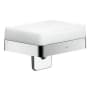 Axor Universal SoftSquare Soap/Lotion Dispenser & Shelf for Wall/Rail Installation - Engineered in Germany, Limited Lifetime Warranty Chrome