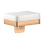 Axor Universal SoftSquare Soap/Lotion Dispenser & Shelf for Wall/Rail Installation - Engineered in Germany, Limited Lifetime Warranty Brushed Bronze