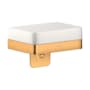 Axor Universal SoftSquare Soap/Lotion Dispenser & Shelf for Wall/Rail Installation - Engineered in Germany, Limited Lifetime Warranty Brushed Gold Optic