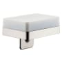 Axor Universal SoftSquare Soap/Lotion Dispenser & Shelf for Wall/Rail Installation - Engineered in Germany, Limited Lifetime Warranty Brushed Nickel
