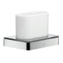 Axor Universal SoftSquare Toothbrush Holder/Tumbler for Wall/Rail Installation - Engineered in Germany, Limited Lifetime Warranty Chrome