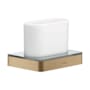 Axor Universal SoftSquare Toothbrush Holder/Tumbler for Wall/Rail Installation - Engineered in Germany, Limited Lifetime Warranty Brushed Bronze