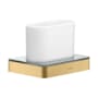 Axor Universal SoftSquare Toothbrush Holder/Tumbler for Wall/Rail Installation - Engineered in Germany, Limited Lifetime Warranty Brushed Gold Optic