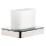 Axor Universal SoftSquare Toothbrush Holder/Tumbler for Wall/Rail Installation - Engineered in Germany, Limited Lifetime Warranty Brushed Nickel