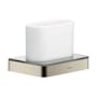 Axor Universal SoftSquare Toothbrush Holder/Tumbler for Wall/Rail Installation - Engineered in Germany, Limited Lifetime Warranty Polished Nickel