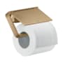 Axor Universal SoftSquare Toilet Paper Holder for Wall/Rail Installation - Engineered in Germany, Limited Lifetime Warranty Brushed Bronze