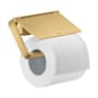 Axor Universal SoftSquare Toilet Paper Holder for Wall/Rail Installation - Engineered in Germany, Limited Lifetime Warranty Brushed Gold Optic