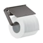 Axor Universal SoftSquare Toilet Paper Holder for Wall/Rail Installation - Engineered in Germany, Limited Lifetime Warranty Brushed Black Chrome