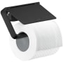 Axor Universal SoftSquare Toilet Paper Holder for Wall/Rail Installation - Engineered in Germany, Limited Lifetime Warranty Matte Black